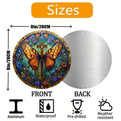 Mystical Butterfly Metal Sign-MoonChildWorld