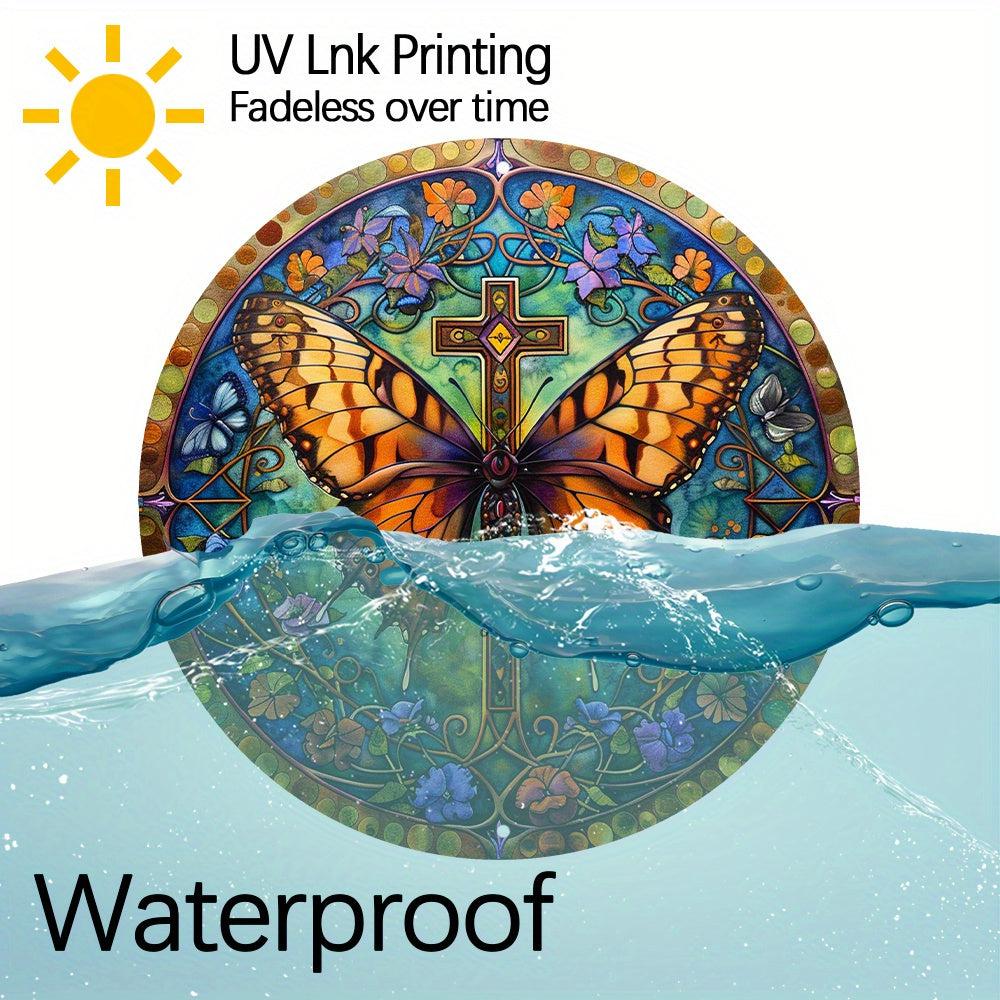 Mystical Butterfly Metal Sign-MoonChildWorld