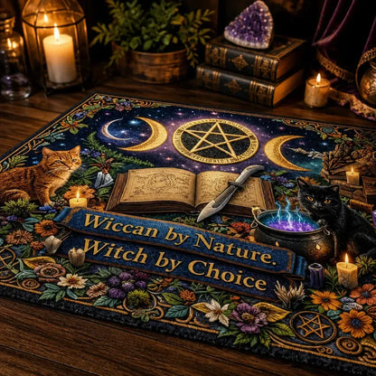 Mystical Cats Wiccan Area Rug – Pagan Witchy Carpet for Sacred Home Decor_mockup_3.webp