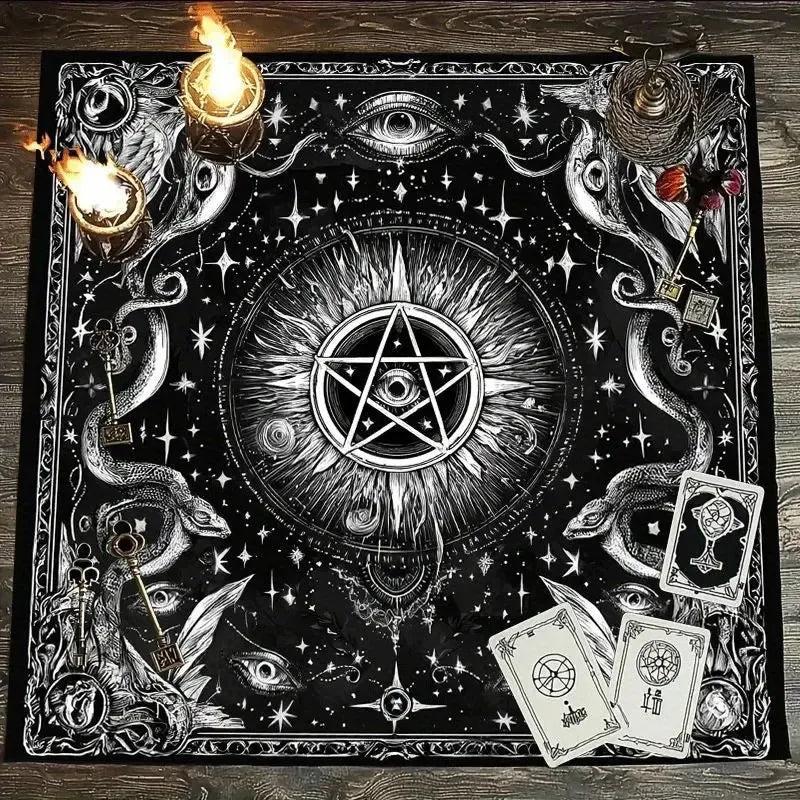 Mystical Cosmic Eye Wicca Altar Cloth - Pagan Tablecloth For Tarot Reading-MoonChildWorld