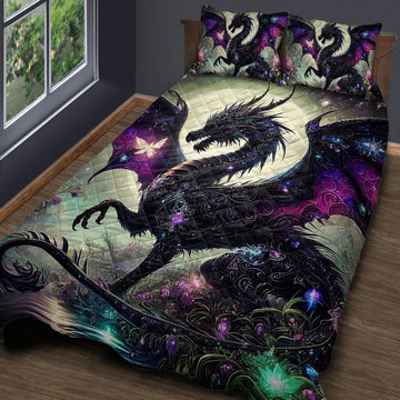 Mystical Dragon Quilt Bedding Set for Dragon Lovers-MoonChildWorld