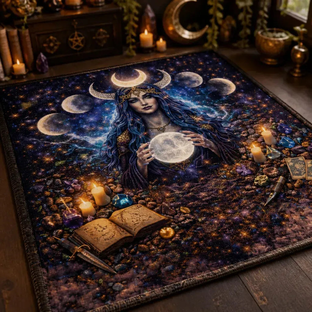 Mystical Moon Goddess Area Rug – Wiccan Spiritual Carpet for Pagan Altar_mockup_3.webp