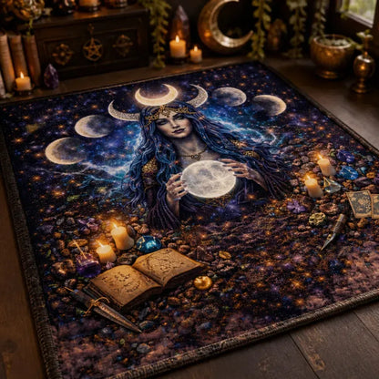 Mystical Moon Goddess Area Rug – Wiccan Spiritual Carpet for Pagan Altar_mockup_3.webp