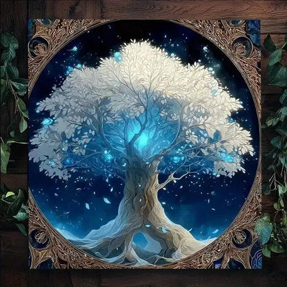 Mystical Tree of Life Pagan Altar Cloth - Witchcraft Tarot Tablecloth for Reading Divination Wicca Home Decor-MoonChildWorld
