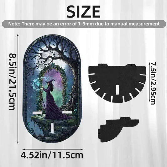 Mystical Witch Wall Shelf for Crystals & Candles – Wooden Gothic Floating Shelf Wicca Altar Decor-MoonChildWorld