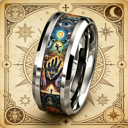 Mystical Witchcraft Spellbook Ring – Vintage Pagan Occult Jewelry-MoonChildWorld