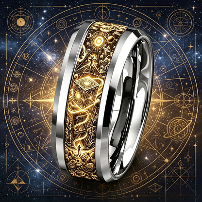 Mystical Witchcraft Spellbook Ring – Vintage Pagan Occult Jewelry-MoonChildWorld