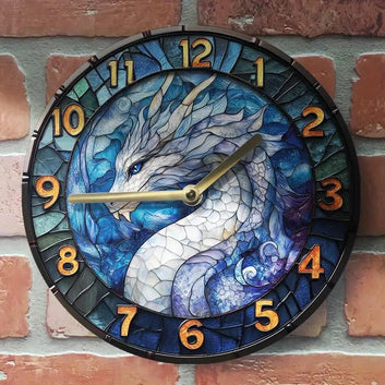 Mythical Dragon Wall Clock Iced Dragon Clock-MoonChildWorld