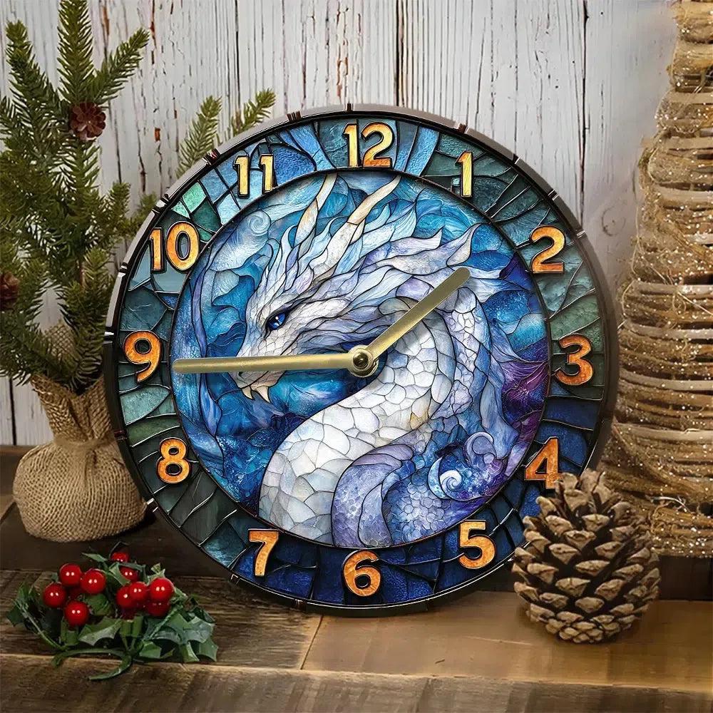 Mythical Dragon Wall Clock Iced Dragon Clock-MoonChildWorld