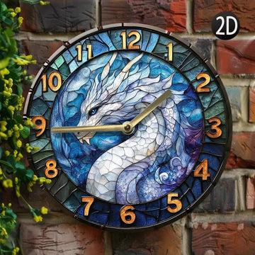Mythical Dragon Wall Clock Iced Dragon Clock-MoonChildWorld