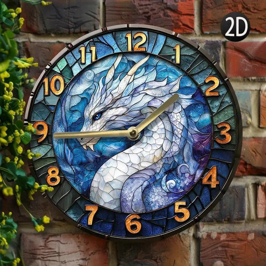 Mythical Dragon Wall Clock Iced Dragon Clock-MoonChildWorld