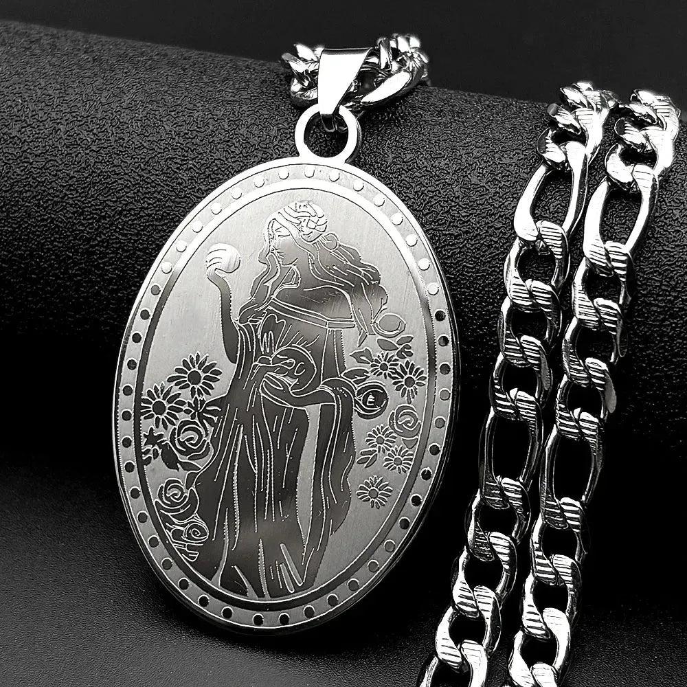 Mythology Fortune Goddess Pendant Necklace Goddess Greek Spiritual Jewelry-MoonChildWorld
