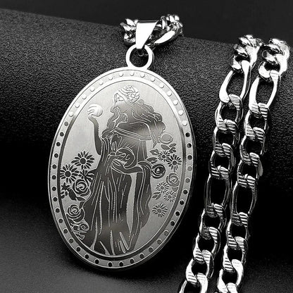 Mythology Fortune Goddess Pendant Necklace Goddess Greek Spiritual Jewelry-MoonChildWorld