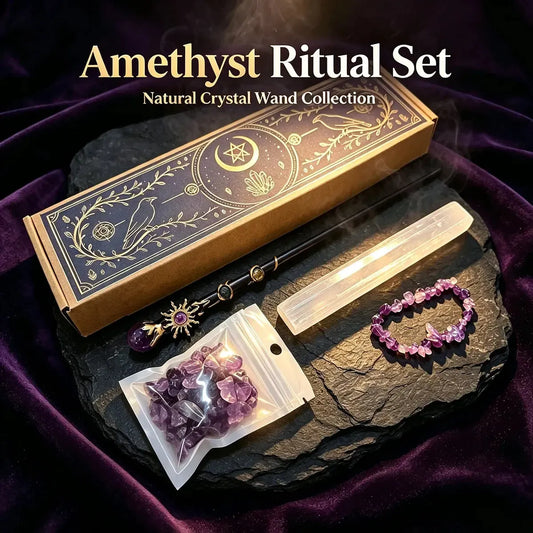 Natural Crystal Wand Altar Kit, Wiccan Ritual Supplies, product view 3 of 10