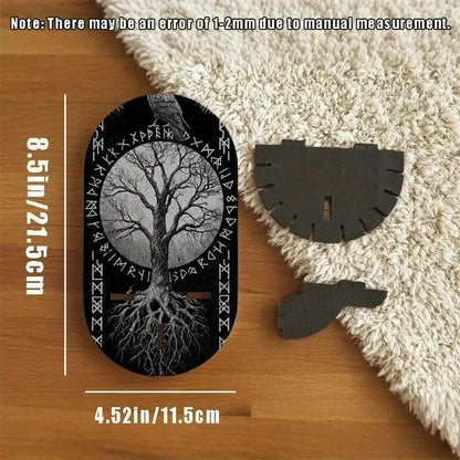 Nordic Yggdrasil Tree of Life Wall Shelf - Bohemian Style Wood Rune Display Stand Norse Mythology-MoonChildWorld