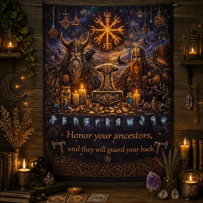 Norse Mythology Wall Hanging Viking Warriors Tapestry_mockup_2.webp