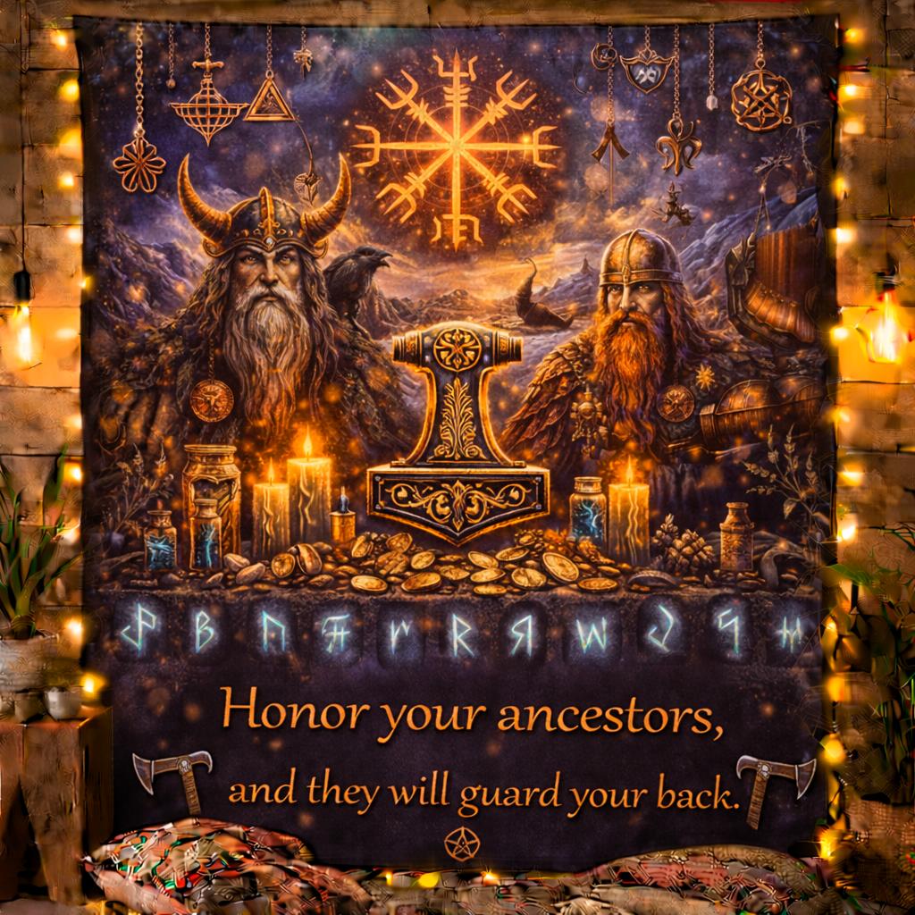 Norse Mythology Wall Hanging Viking Warriors Tapestry-MoonChildWorld
