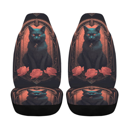 Occult Black Cat Witchy Car Seat Covers-MoonChildWorld