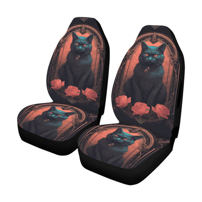 Occult Black Cat Witchy Car Seat Covers-MoonChildWorld