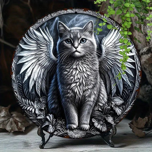 Occult Cat Metal Sign Witchy Cat Wall Art Home Decor-MoonChildWorld