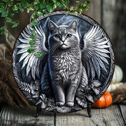 Occult Cat Metal Sign Witchy Cat Wall Art Home Decor-MoonChildWorld