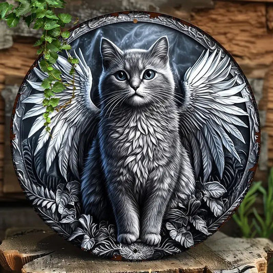 Occult Cat Metal Sign Witchy Cat Wall Art Home Decor-MoonChildWorld