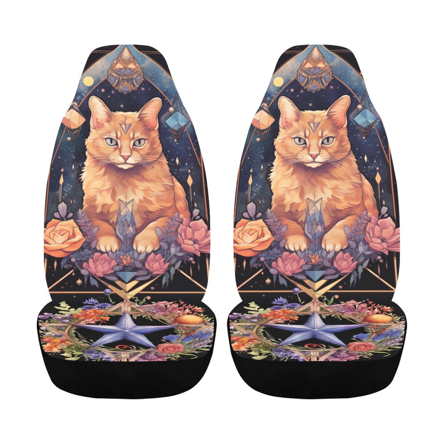 Occult cat Witchy Car Seat Covers-MoonChildWorld