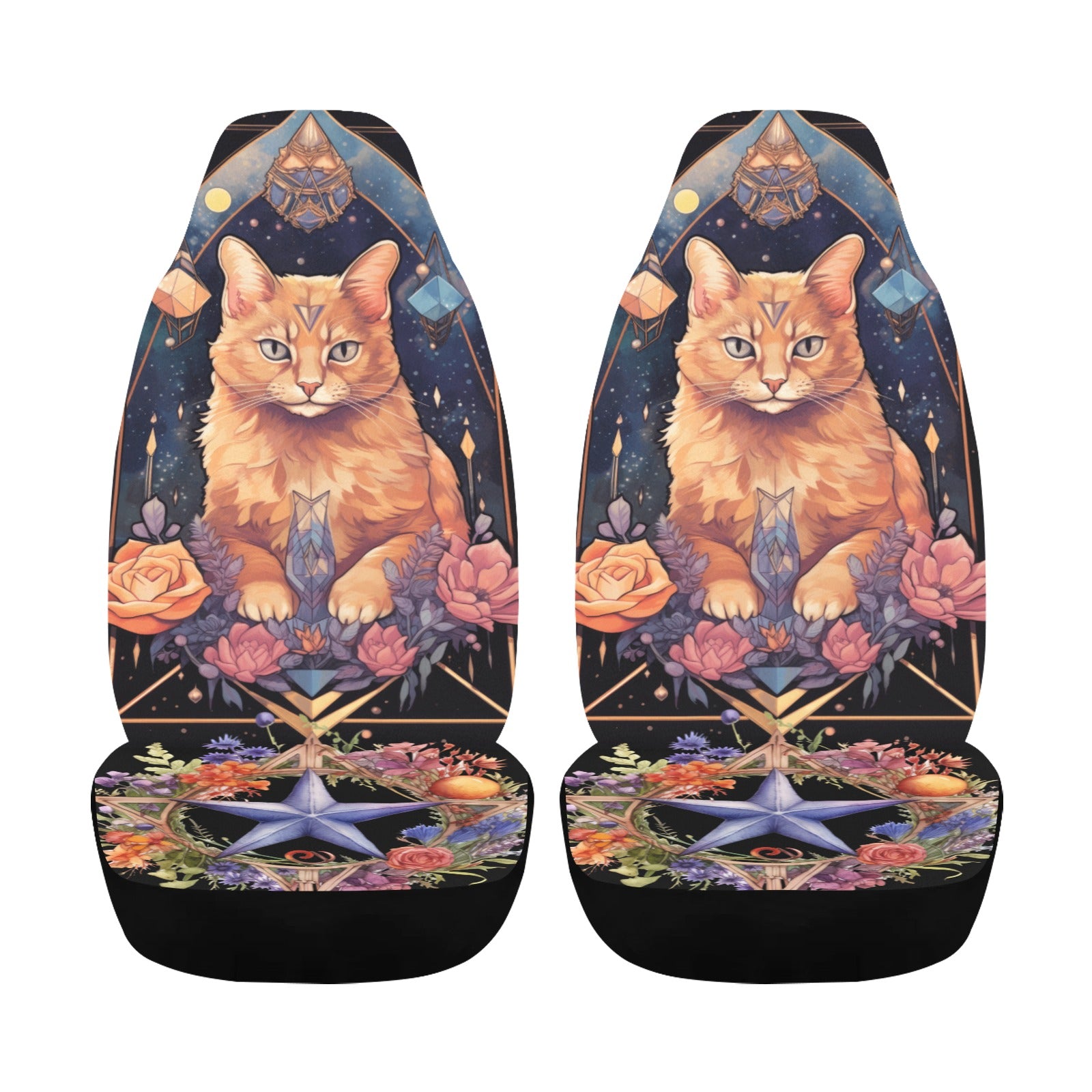 Occult cat Witchy Car Seat Covers-MoonChildWorld