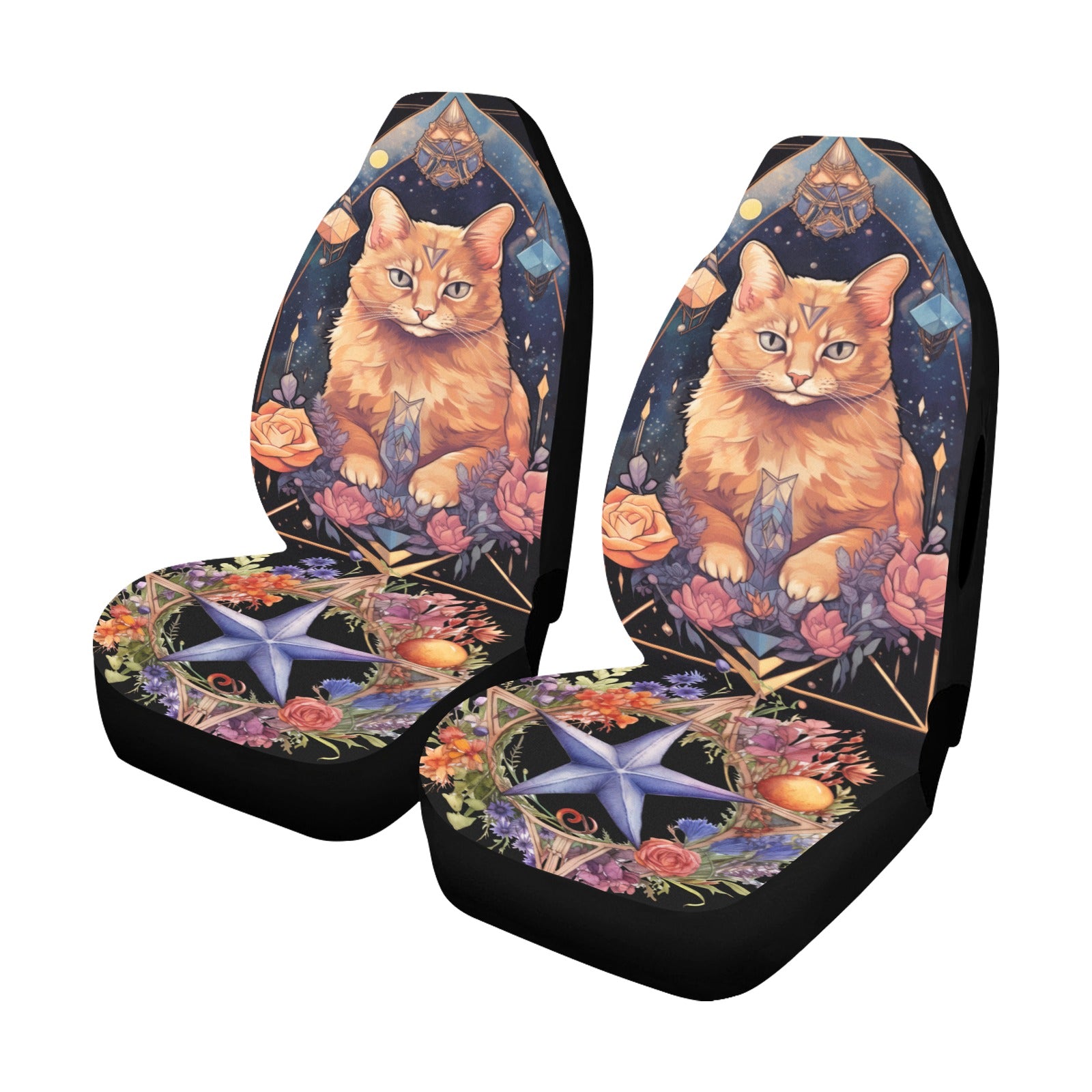 Occult cat Witchy Car Seat Covers-MoonChildWorld