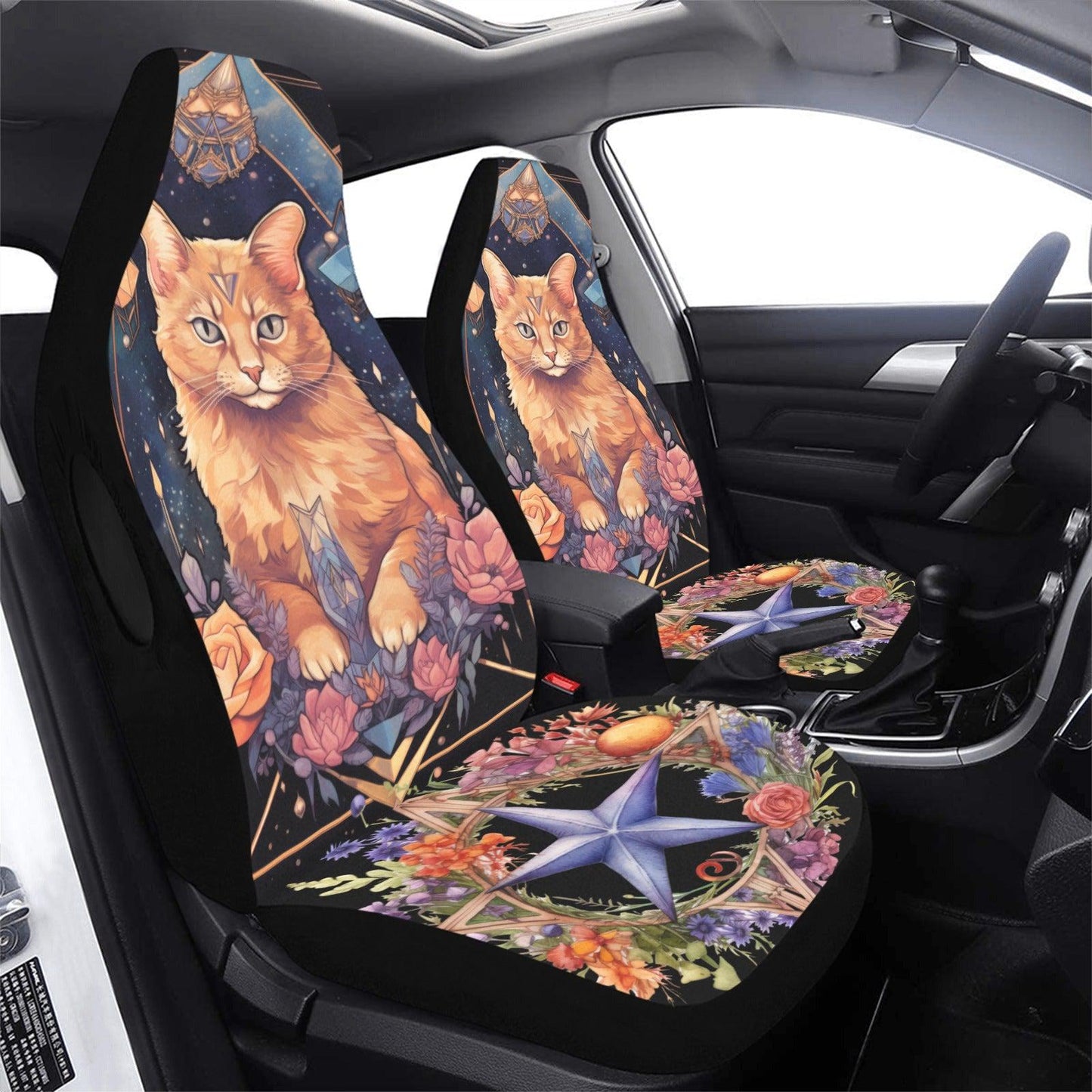 Occult cat Witchy Car Seat Covers-MoonChildWorld