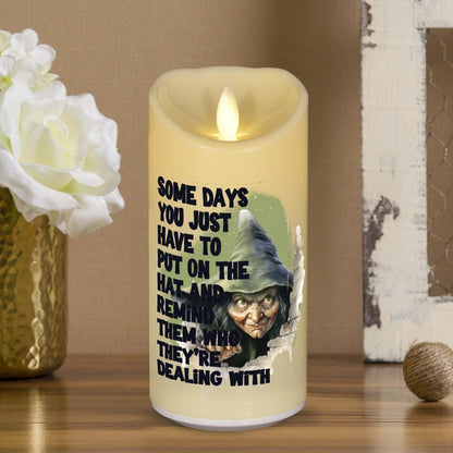 Old Witch Flameless LED Candle-MoonChildWorld