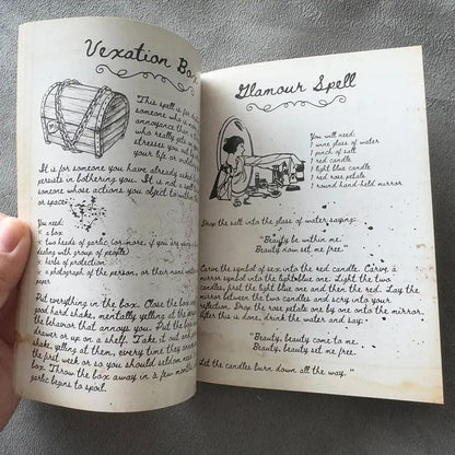 Old Witch Spells Book Enchanting Grimoire with Mystical Butterfly Cover Art-MoonChildWorld