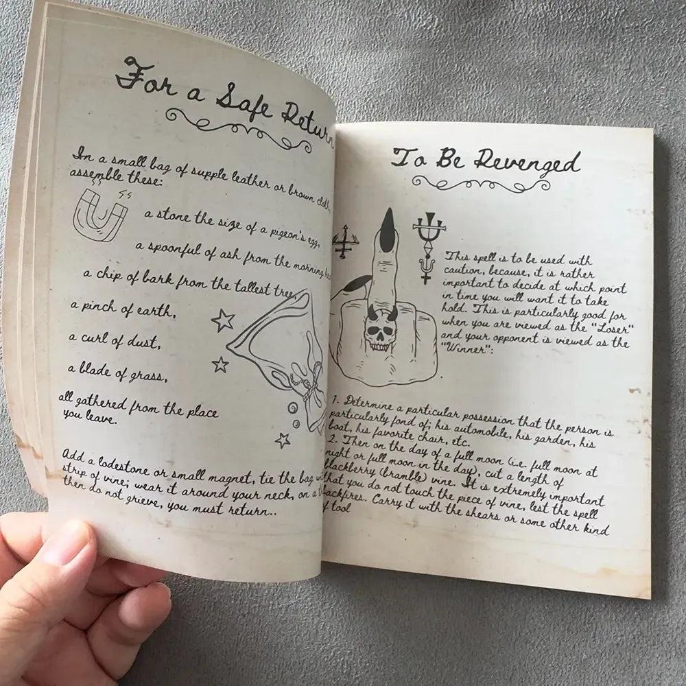 Old Witch Spells Book Enchanting Grimoire with Mystical Butterfly Cove ...