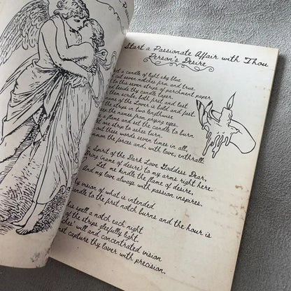 Old Witch Spells Book Enchanting Grimoire with Mystical Butterfly Cover Art-MoonChildWorld