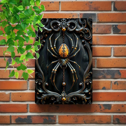 Halloween Spider Metal Sign Spider Wall Art Gothic Home Decor-MoonChildWorld