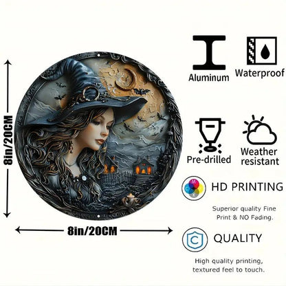 Gothic Witch Metal Sign Halloween Decor-MoonChildWorld
