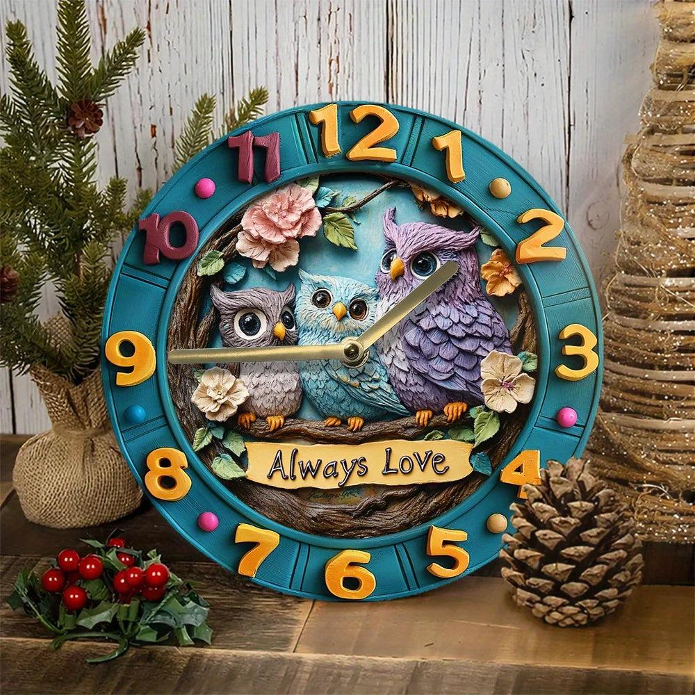Owl Lovers Wall Clock for Mystic Home Decor-MoonChildWorld