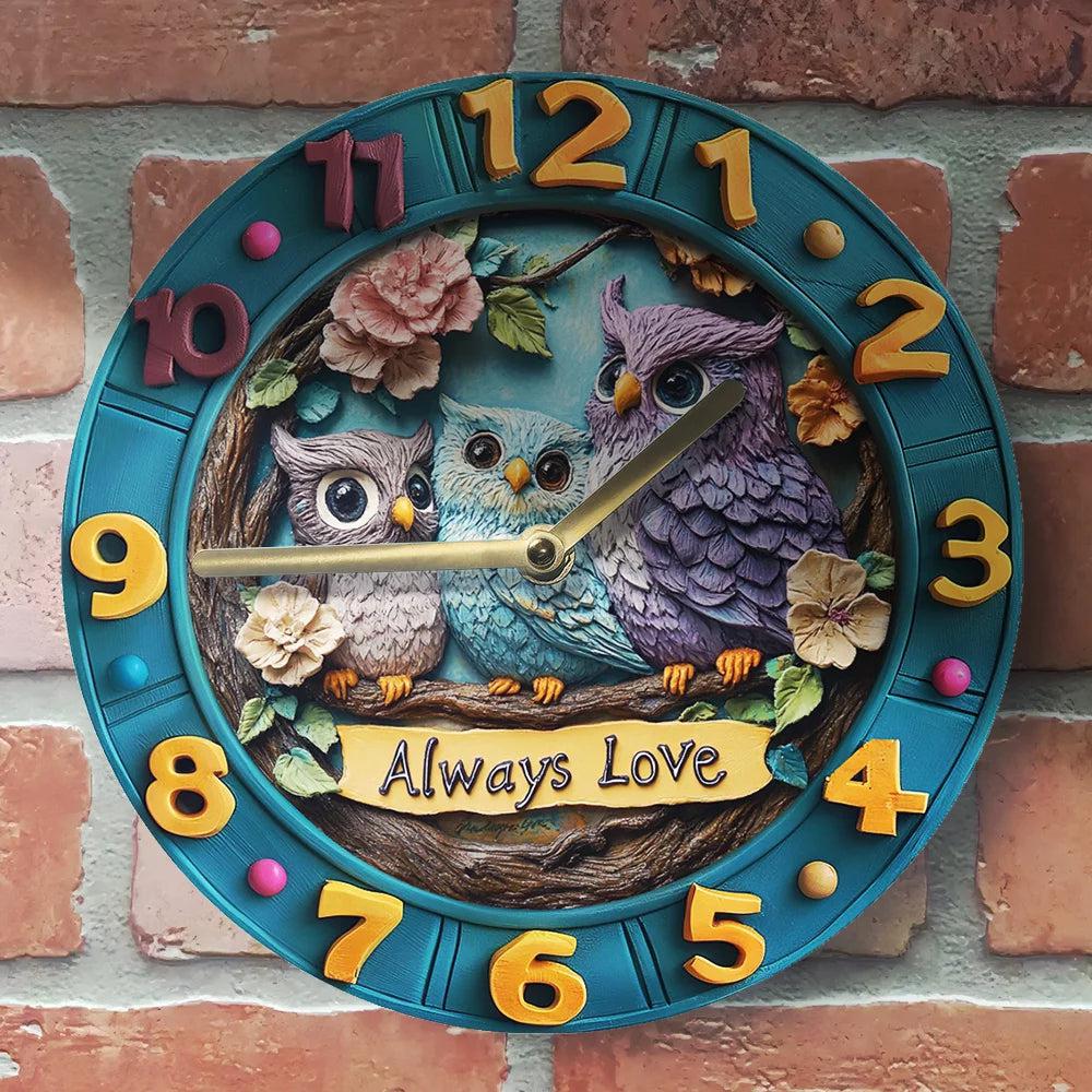 Owl Lovers Wall Clock for Mystic Home Decor-MoonChildWorld