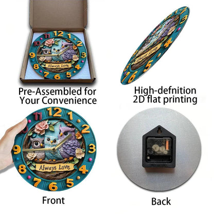 Owl Lovers Wall Clock for Mystic Home Decor-MoonChildWorld