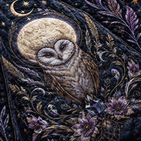 Owl Moon Witch Hat – Celestial Owl Wiccan Wide Brim Hat – styled with candles and crystals