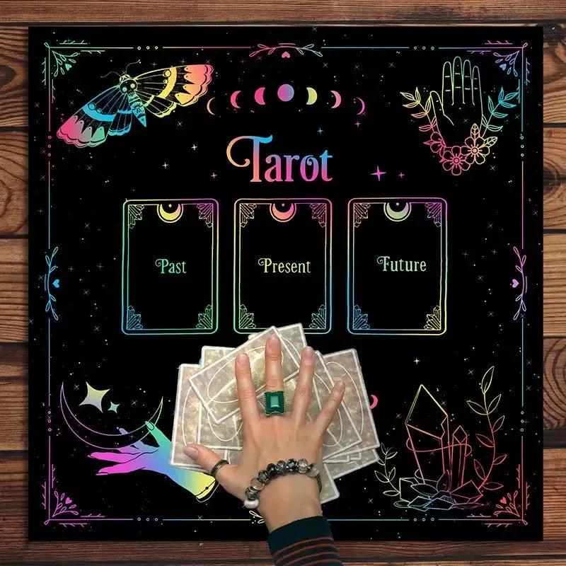 Pagan Altar Cloth Witchy Tarot Cloth for Reading Divination Witch Ritual Decor-MoonChildWorld