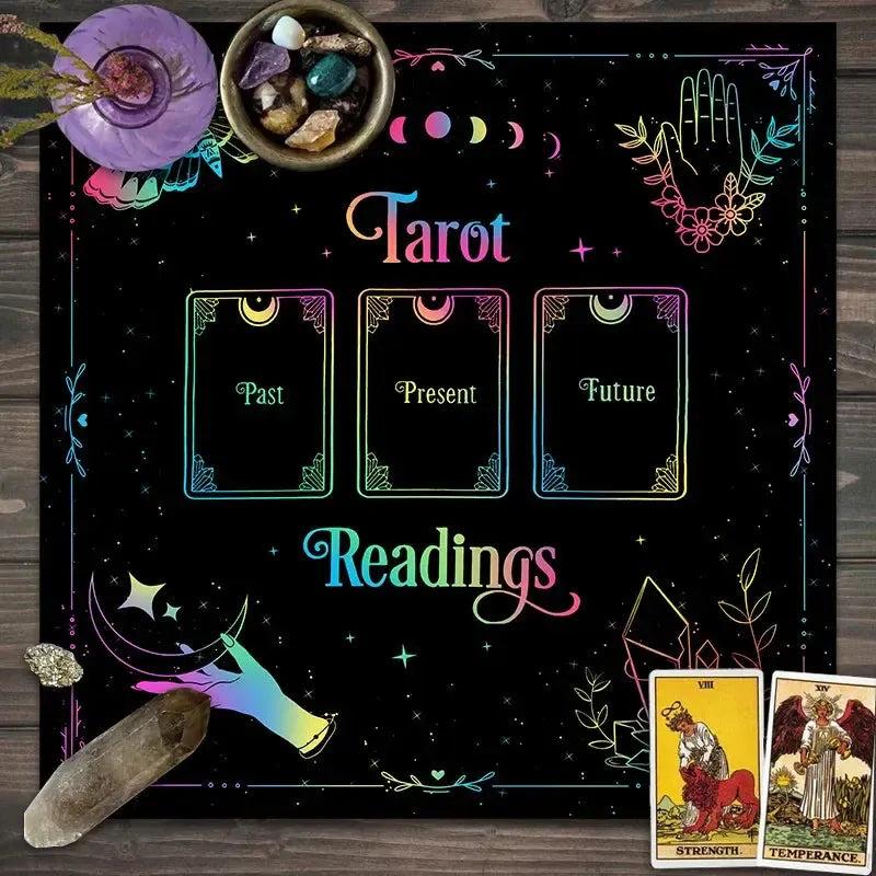 Pagan Altar Cloth Witchy Tarot Cloth for Reading Divination Witch Ritual Decor-MoonChildWorld