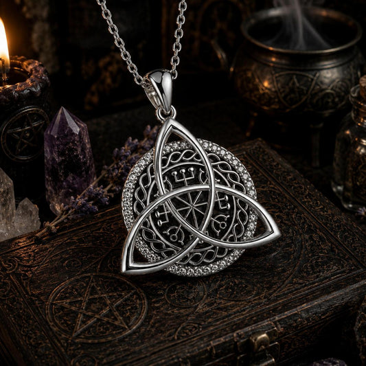 Pagan Celtic Knot Triquetra Necklace Norse Viking Mystic Jewelry-MoonChildWorld