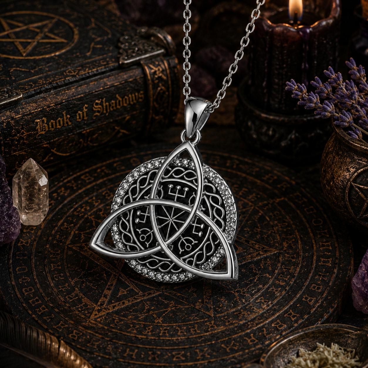 Pagan Celtic Knot Triquetra Necklace Norse Viking Mystic Jewelry-MoonChildWorld