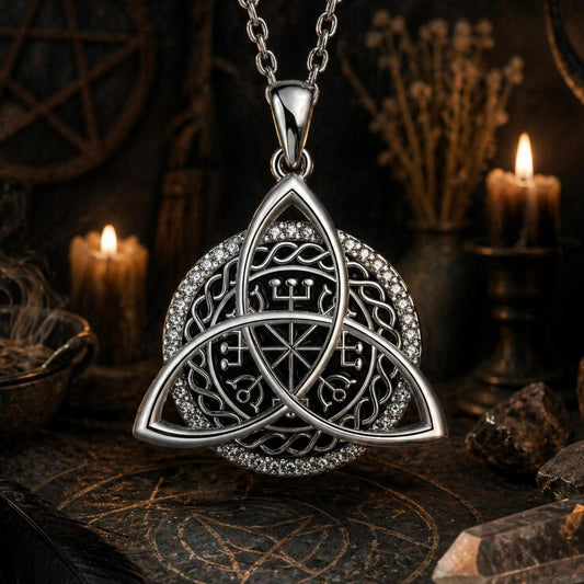 Pagan Celtic Knot Triquetra Necklace Norse Viking Mystic Jewelry-MoonChildWorld