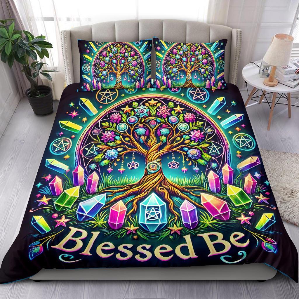 Pagan Celtic Tree of life Bedding Set Spirit Tree Wicca Home Decor-MoonChildWorld