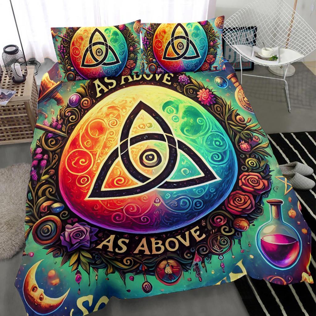 Pagan Celtic Triquetra Bedding Set for Spirit Home Decor-MoonChildWorld