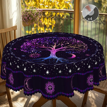 Pagan Moon Sun Tree of Life Tablecloth Wiccan Home Decor-MoonChildWorld