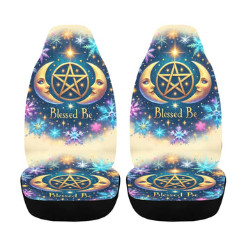 Pagan Pentacle Moon Car Seat Covers