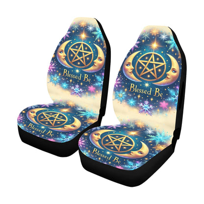 Pagan Pentacle Moon Car Seat Covers-MoonChildWorld